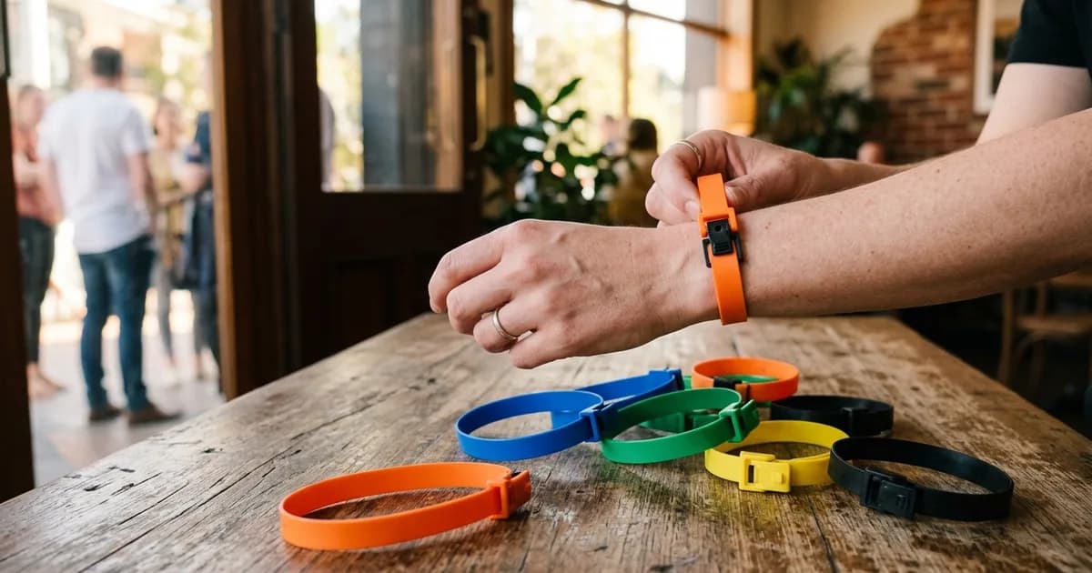 Plastic clip wristbands